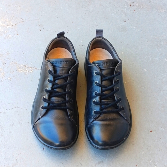 Birkenstock Shoes - Birkenstock Islay Ladies, Black, Leather Walker/Sneaker